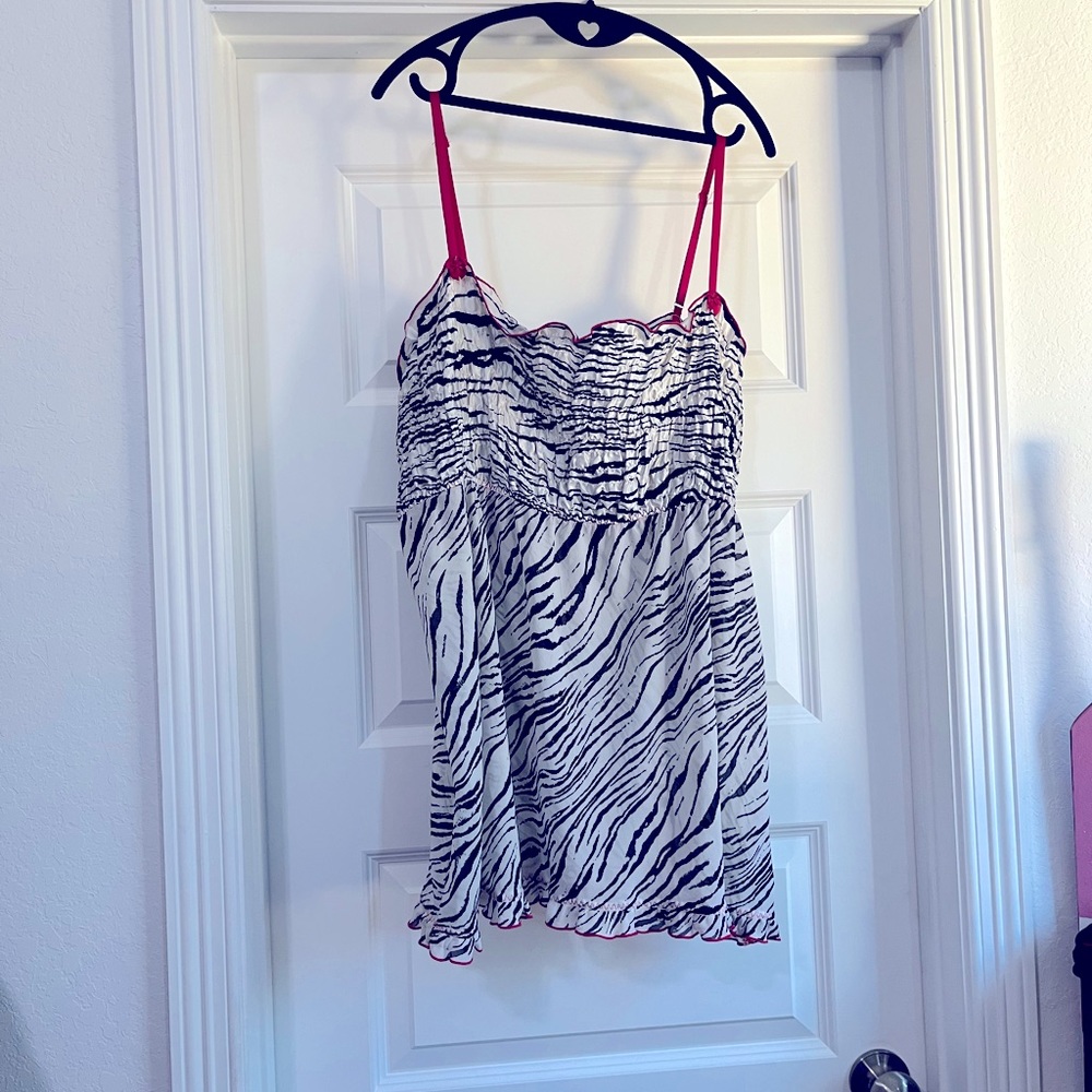 Lingerie zebra print chemise 2xl (18w/20w)